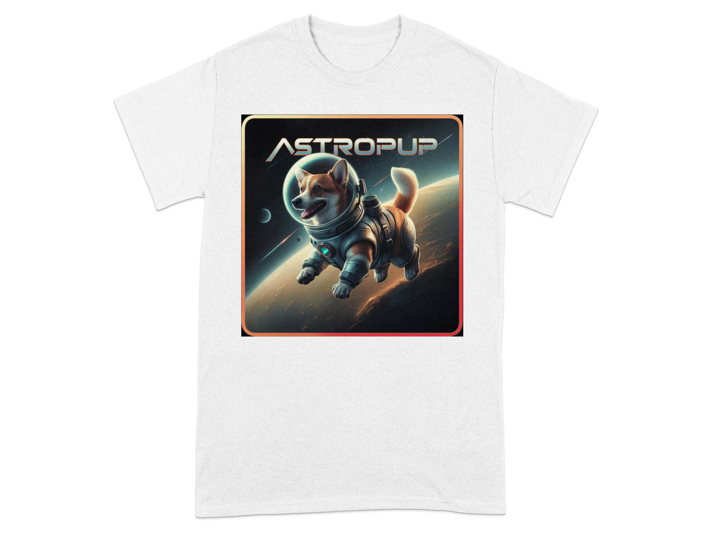 Astropup Dog Astronaut Scenic Print T-Shirt product