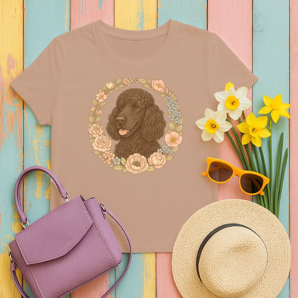 Floral Dog Portrait Artistic Graphic Tee product