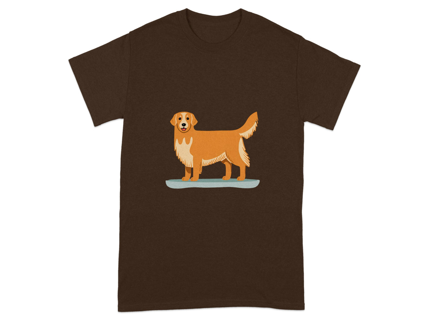 Graphic T-shirt with Cute Golden Retriever Design product