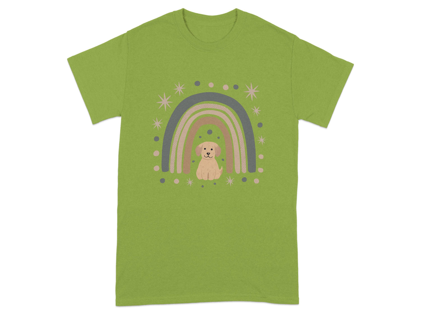 Cute Puppy and Rainbow Design T-shirt product type