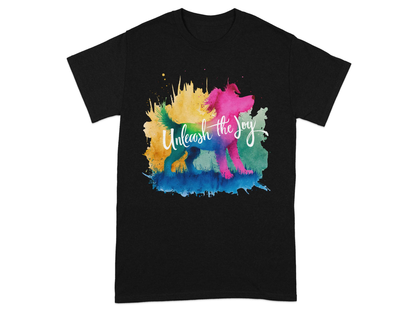 Unleash the joy colorful graphic t-shirt product type