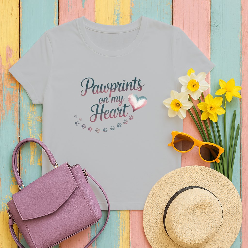 Pawprints on My Heart Women's Tee shirt product type