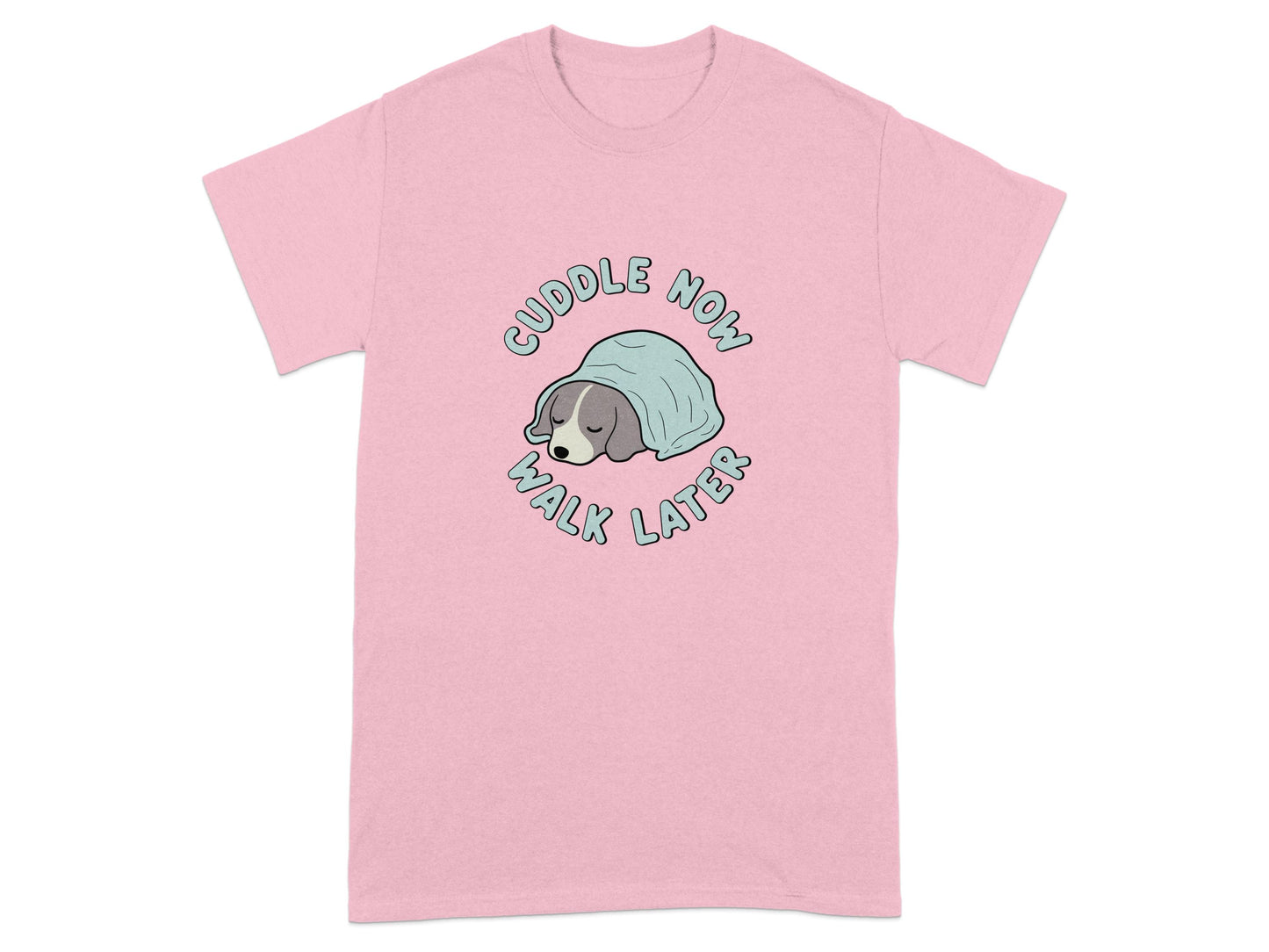 Cuddle Now Walk Later Sleeping Dog Graphic T-shirt product type