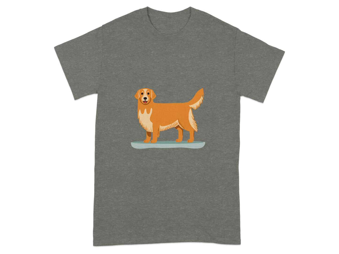 Cute Golden Retriever Graphic Print T-Shirt product type