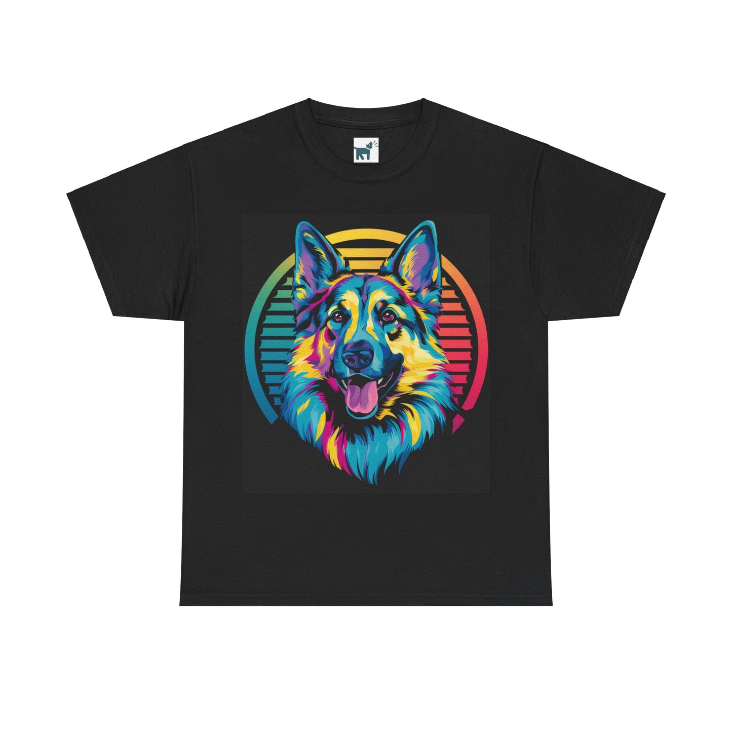 German Shepherd Retro Colorful T Shirt