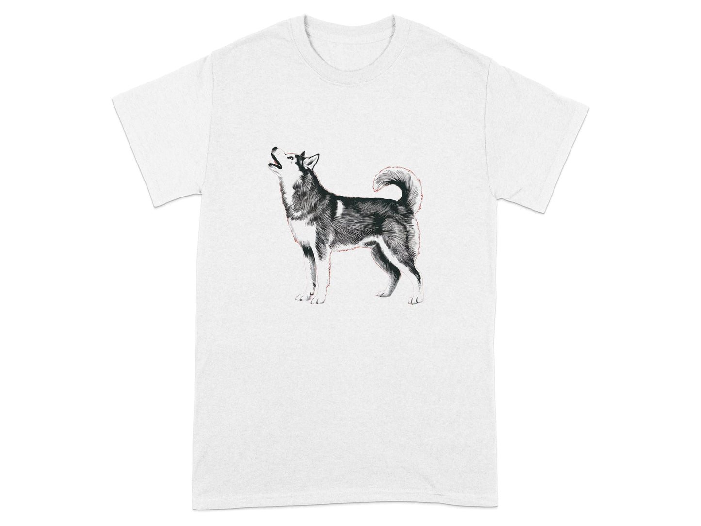 Howling Husky Graphic Print T-Shirt stylish product type