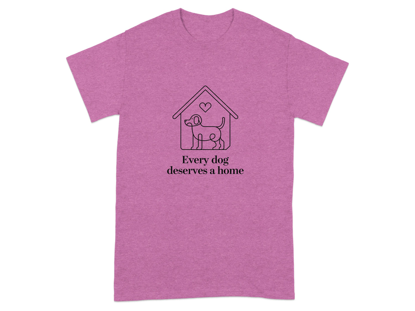 Every dog deserves a home print t-shirt product type