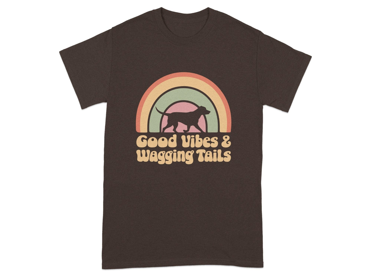 Good Vibes and Wagging Tails Rainbow T-shirt product