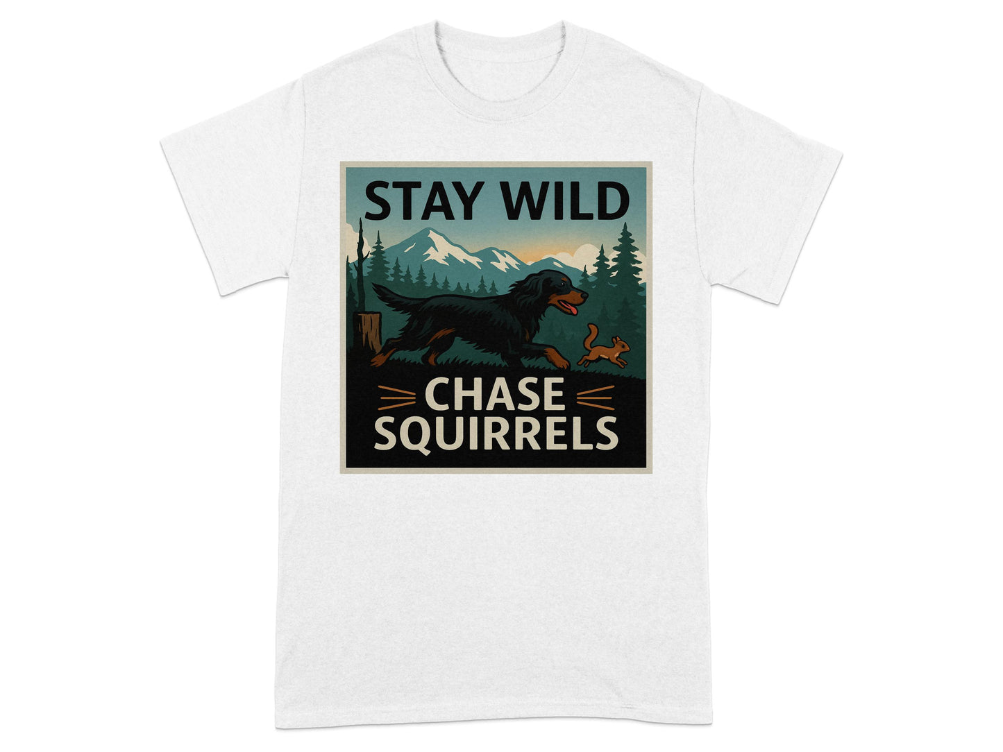 Stay Wild Chase Squirrels Graphic T-shirt product type