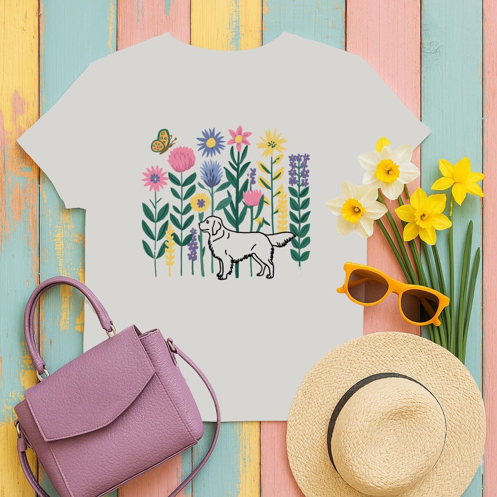 Colorful Floral Dog Graphic T-Shirt product type