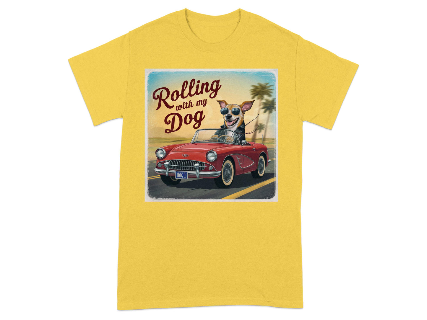 Rolling with My Dog Graphic T-Shirt product type
