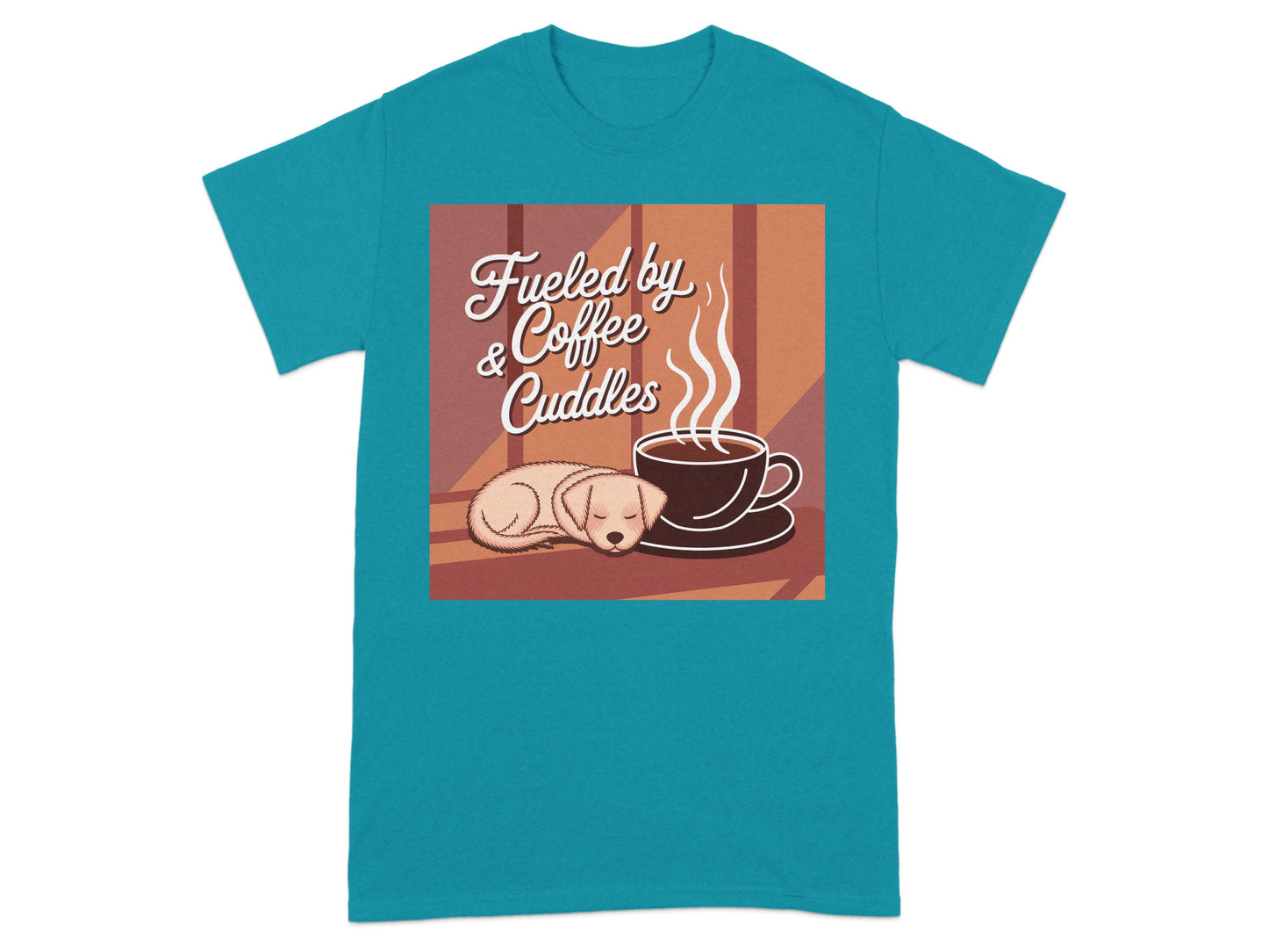 Fueled by Coffee & Cuddles Graphic T-shirt product