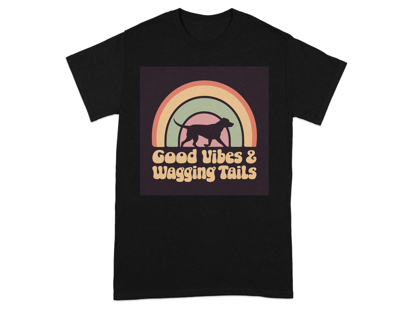Good Vibes Wagging Tails Retro Design T-shirt product type