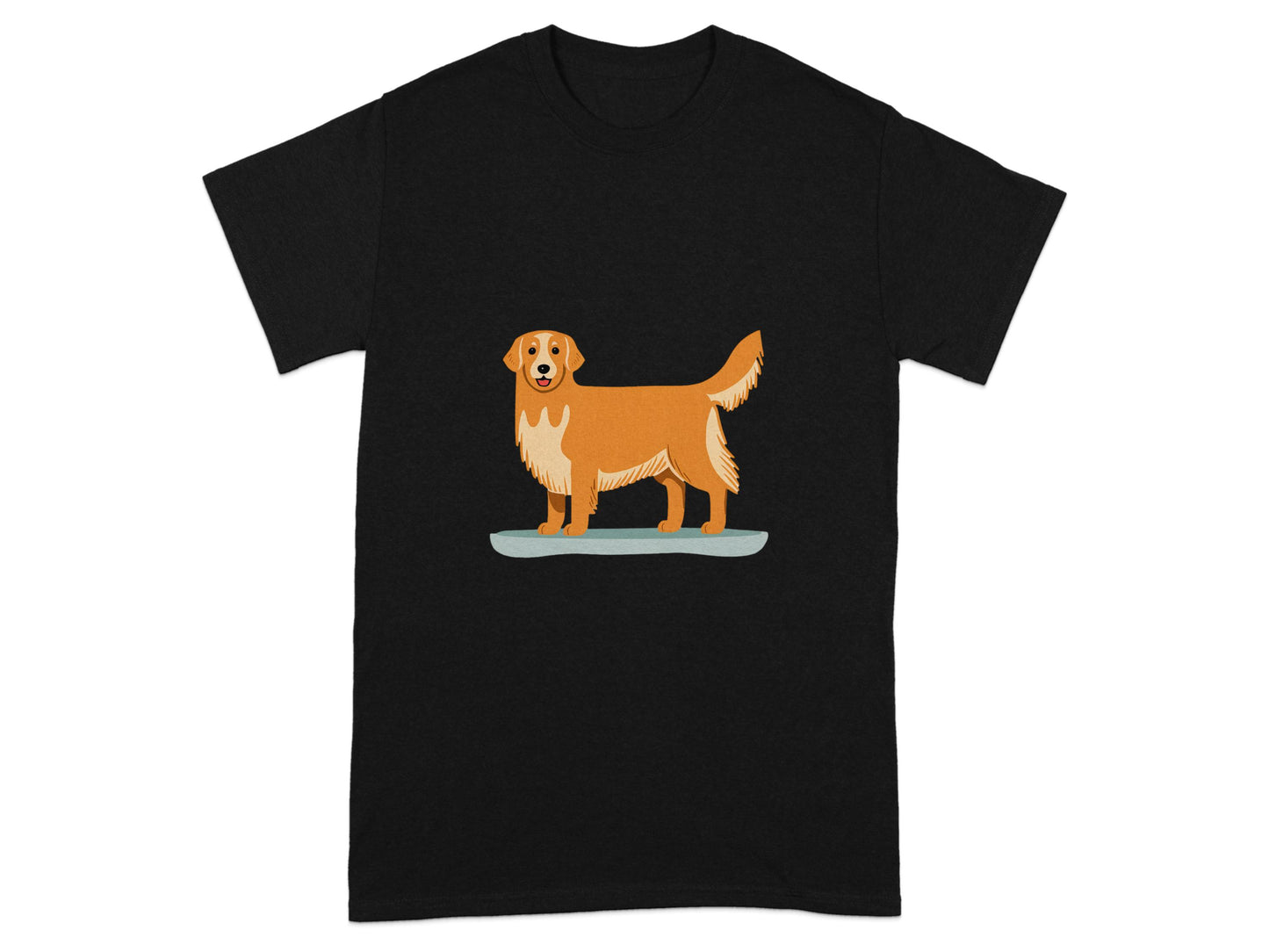 Golden Retriever Graphic Black T-Shirt product type