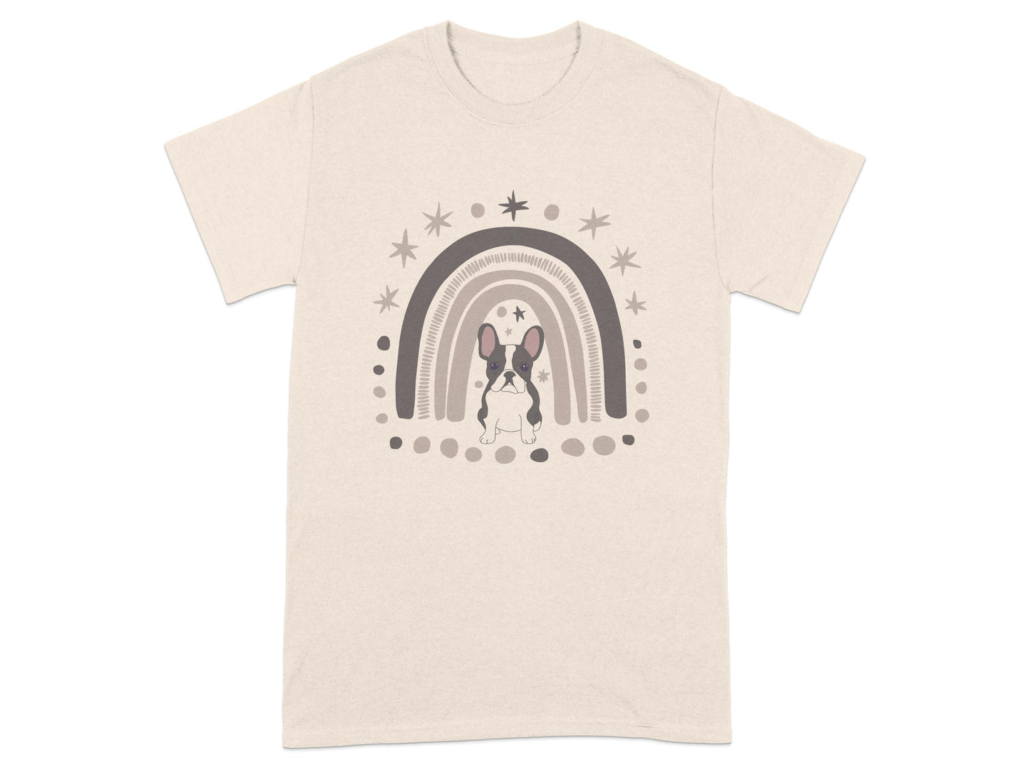 Adorable Rainbow and Dog Design Graphic Tee product