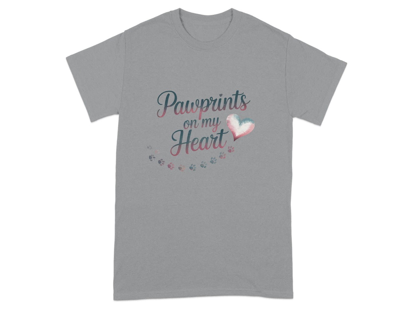 Pawprints On My Heart Graphic Tee Shirt product type