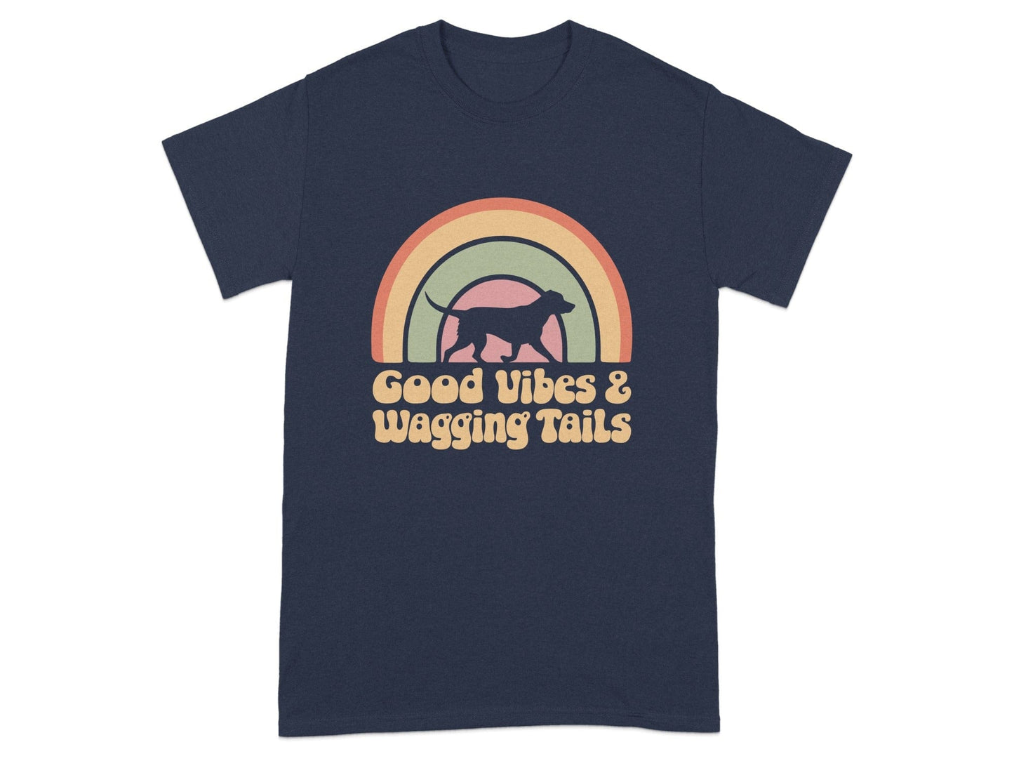 Good Vibes & Wagging Tails Rainbow T-shirt product type