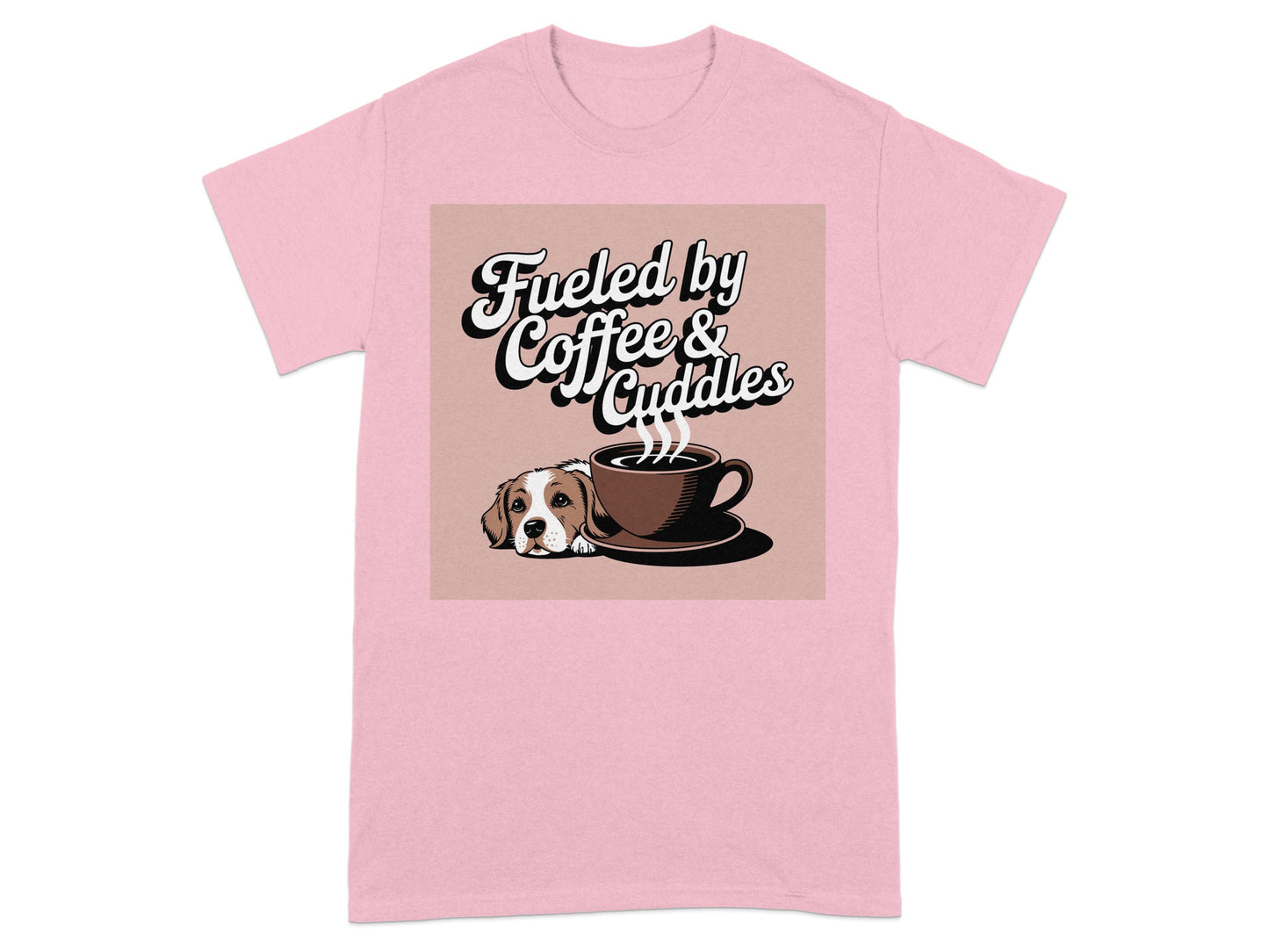 Fueled by Coffee and Cuddles Graphic T-Shirt product type