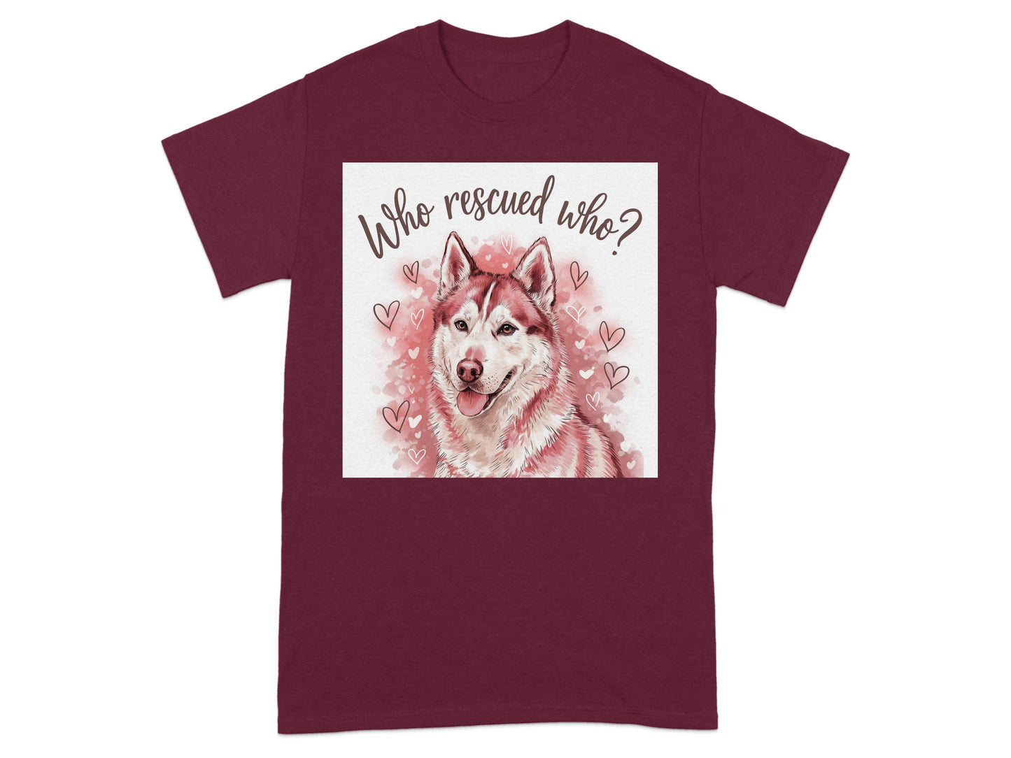 Who Rescued Who Graphic Siberian Husky T-Shirt product