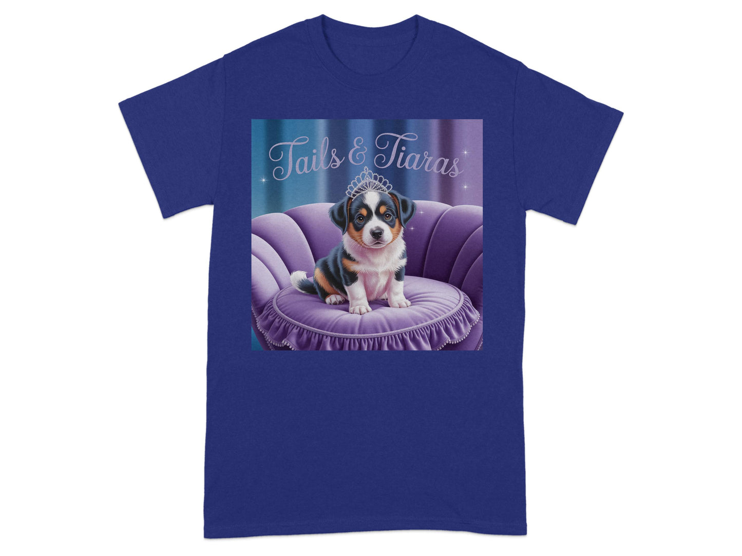 Tails and Tiaras Corgi Puppy Graphic Tee product type