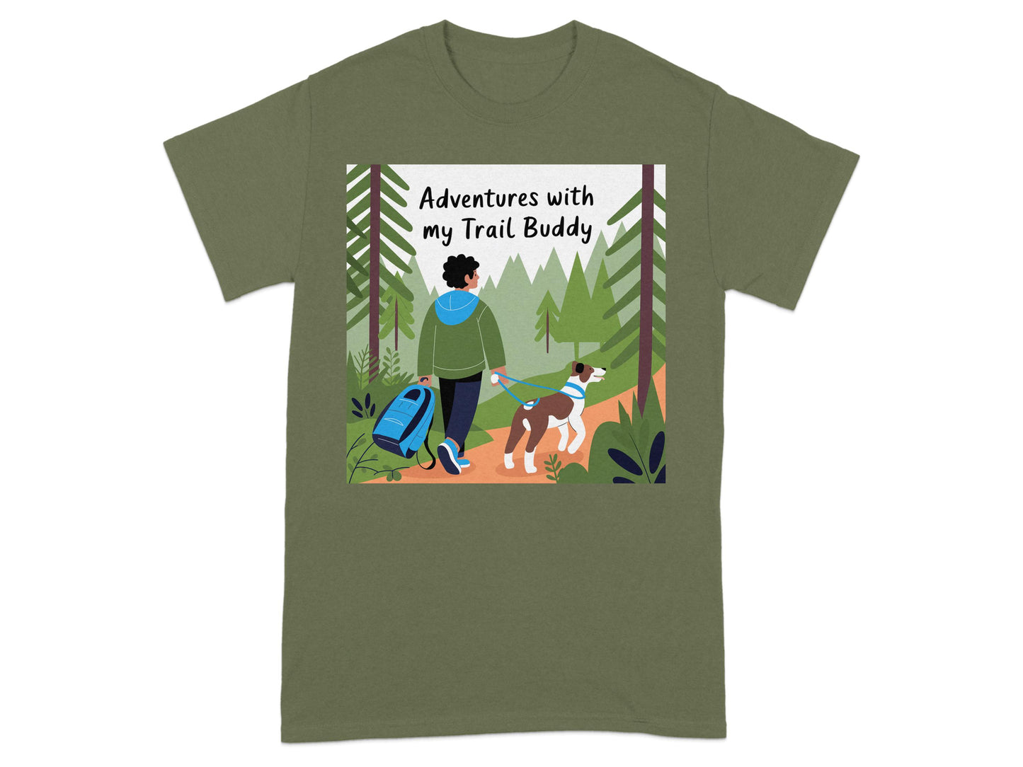 Adventures with my Trail Buddy graphic t-shirt product