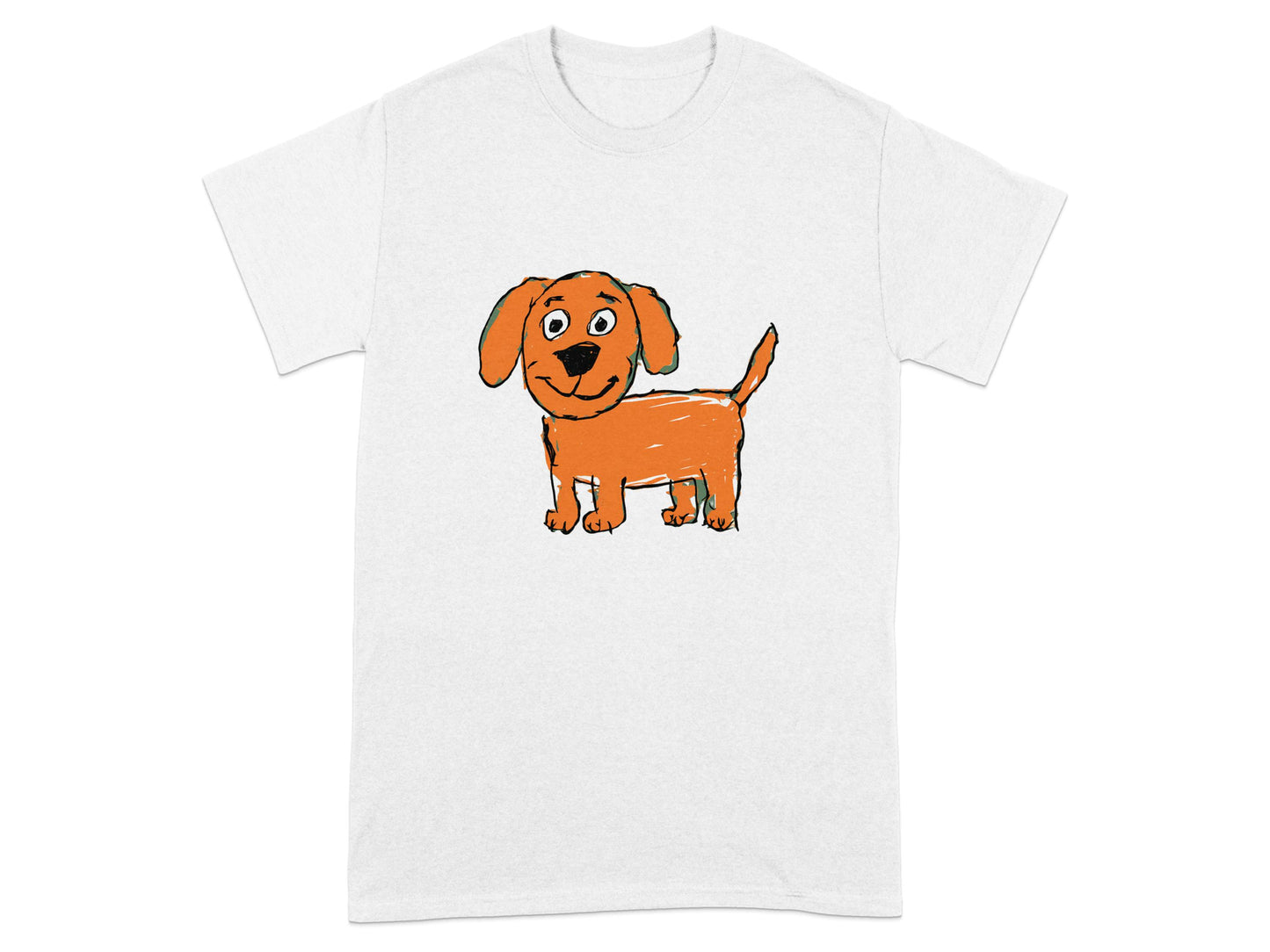 Cute Orange Cartoon Dog Design T-Shirt product
