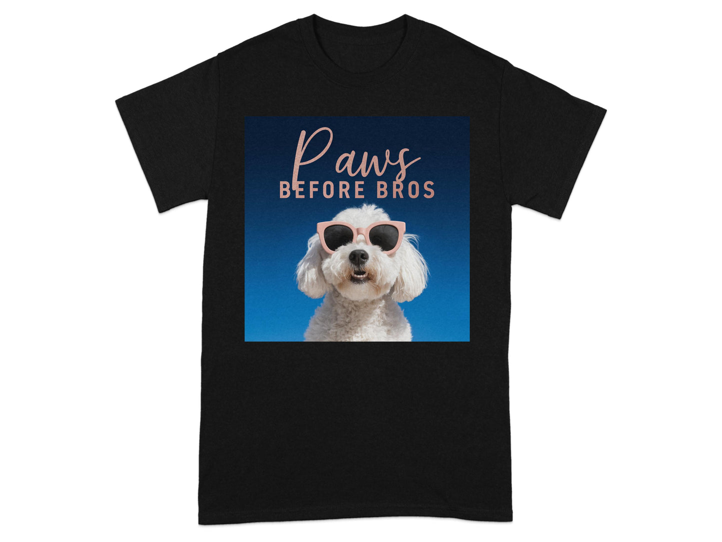 Paws Before Bros Cute Dog Graphic Tee product type