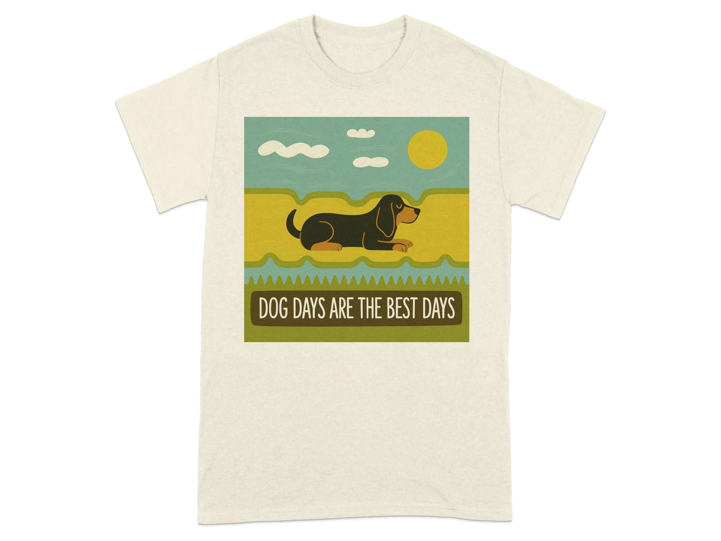 Dog Days Are The Best Days Gordon Setter T-Shirt Natural T-shirt