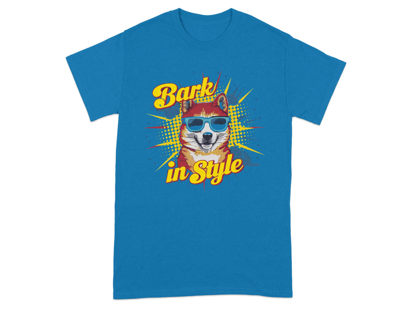 Bark in Style Dog Graphic Blue T-shirt product type