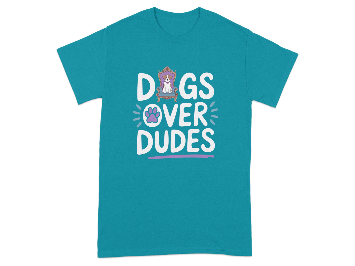 Dogs Over Dudes Teal Graphic Tee product