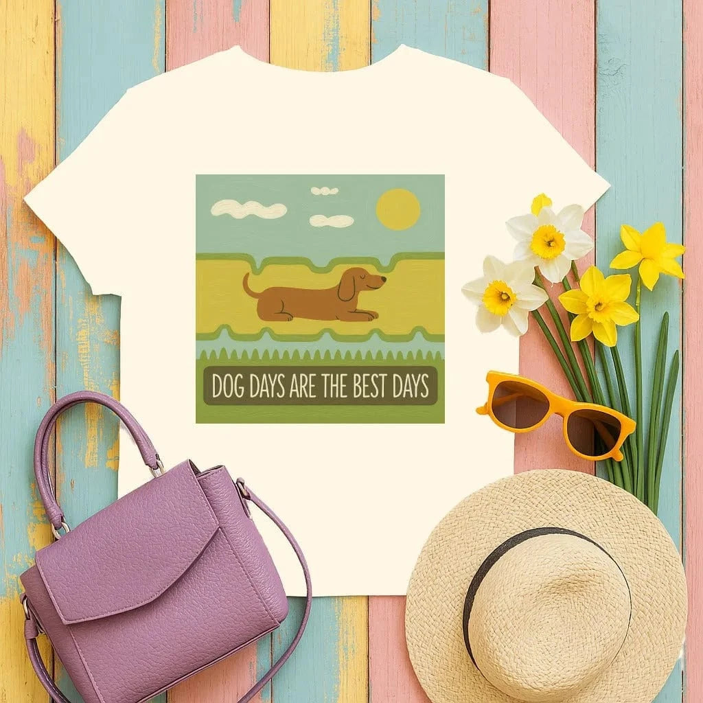 Dog Days Are The Best Days Dachshund T-Shirt T-shirt