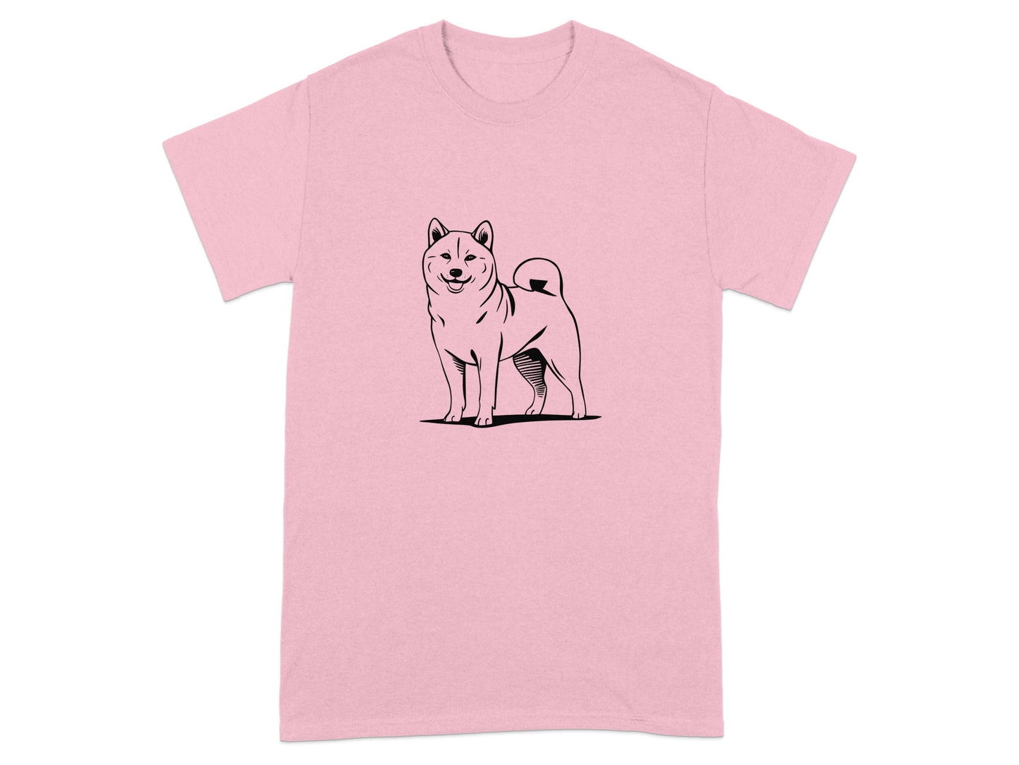 Cute Shiba Inu Dog Design Pink T-Shirt product type