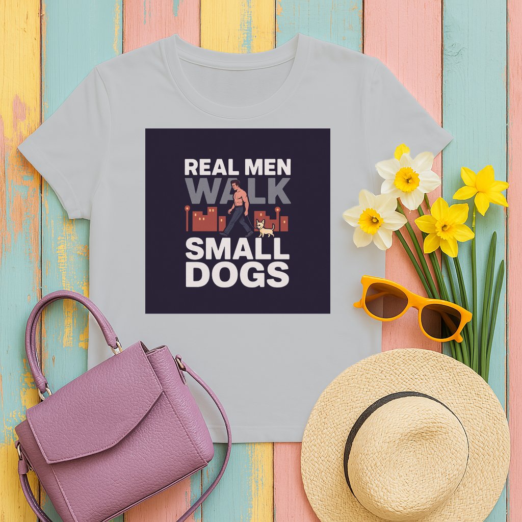 Real Men Walk Small Dogs T-Shirt product