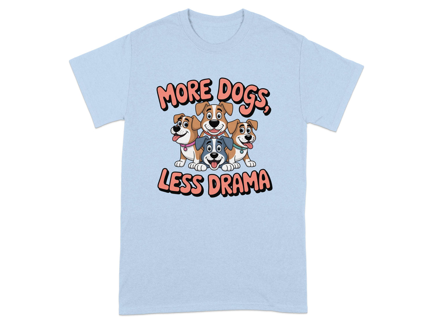 More Dogs Less Drama Graphic T-shirt product