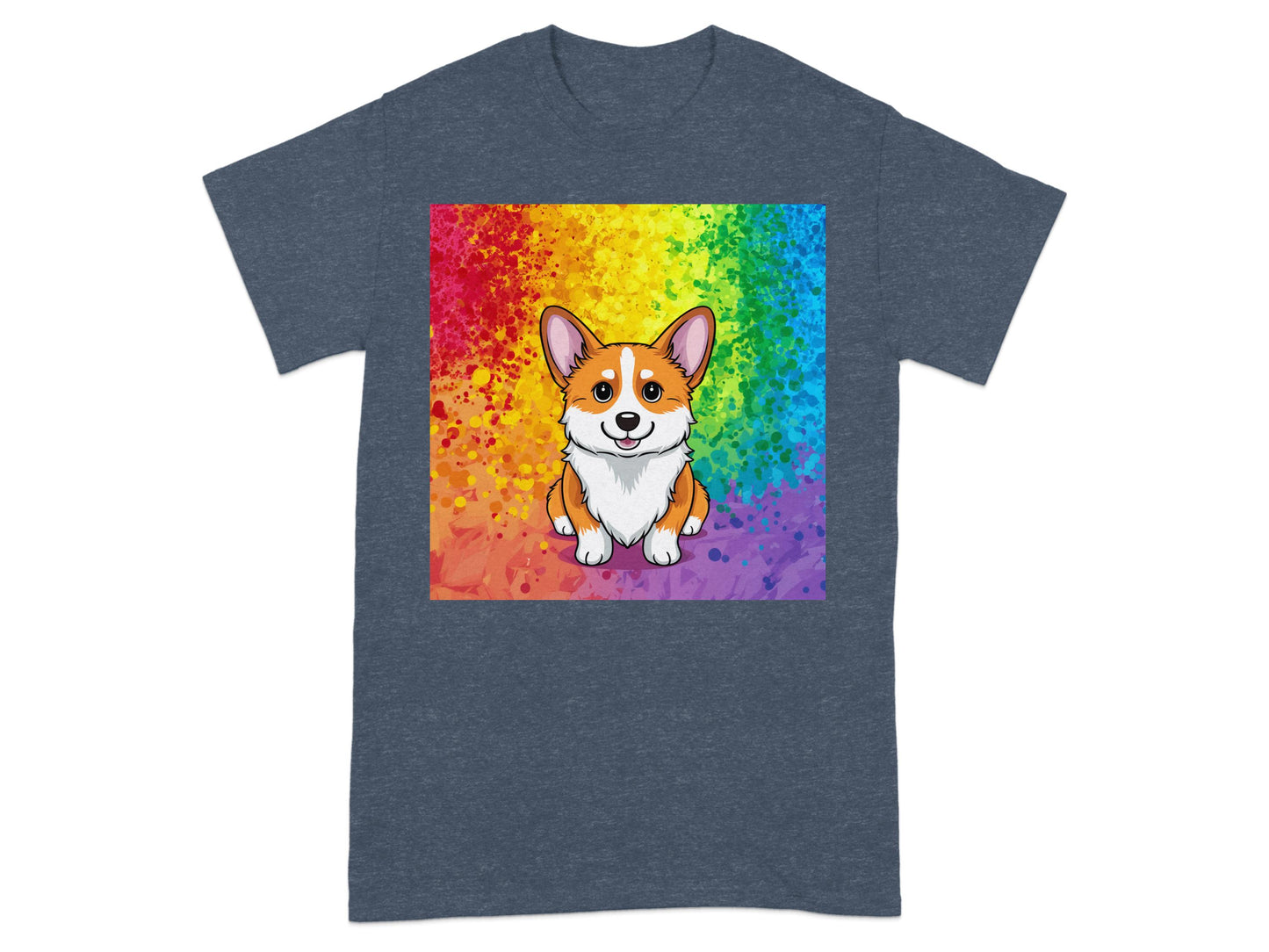 Colorful Rainbow Corgi Graphic Design T-shirt product type