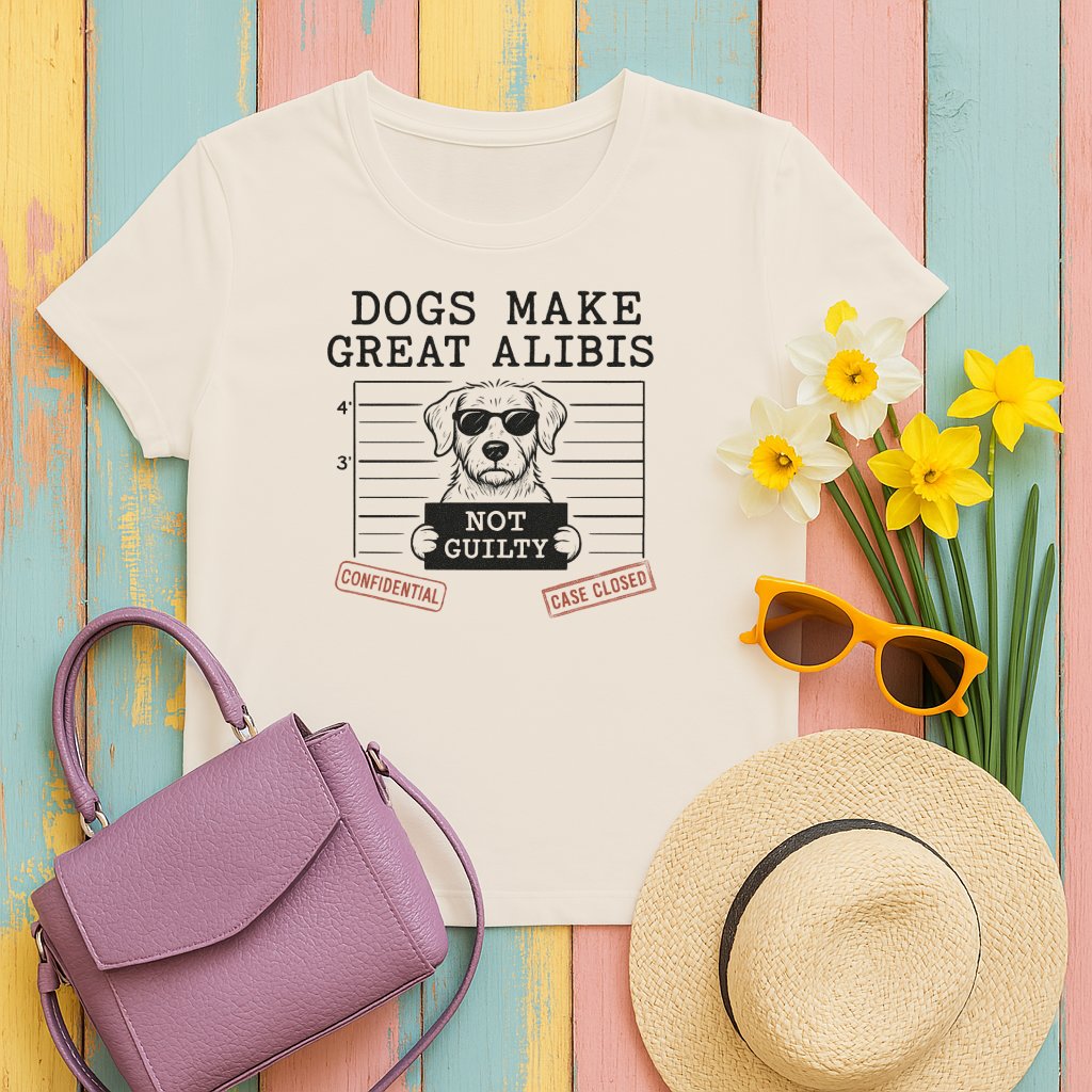 Dogs Make Great Alibis Funny T-Shirt product