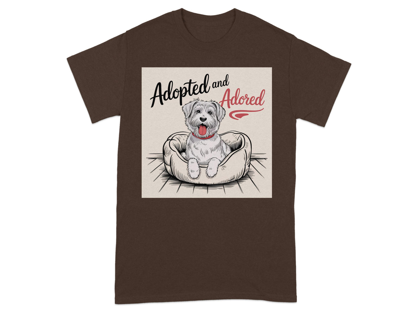 Adopted and Adored Graphic Dog Lover's T-shirt product type
