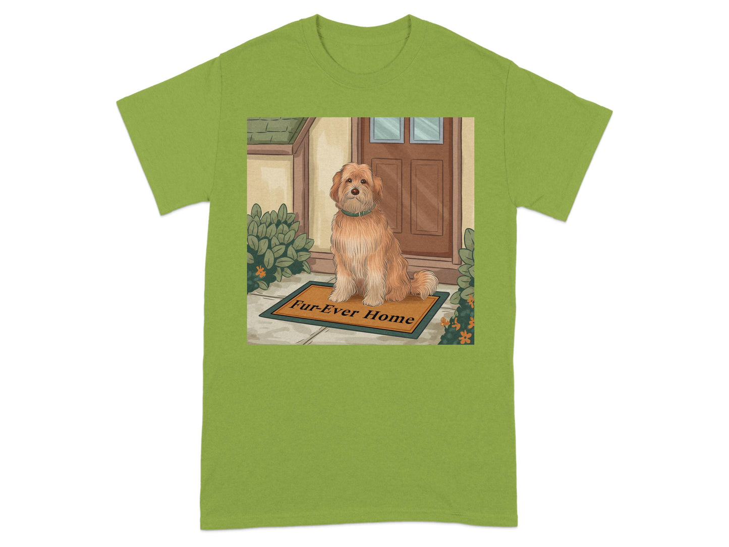 Cute Dog on FurEver Home Doormat Graphic T-Shirt product