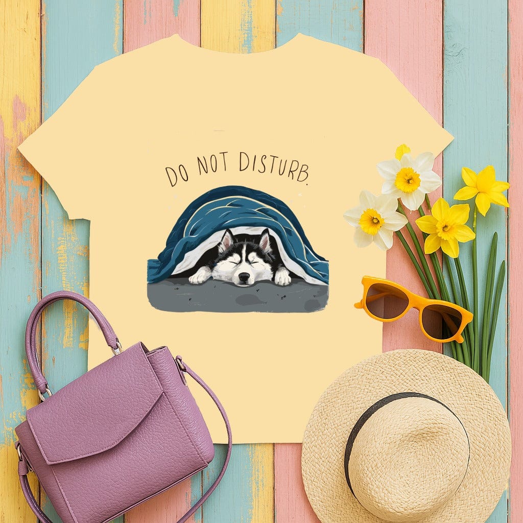 Do Not Disturb Sleeping Husky Graphic T-Shirt product