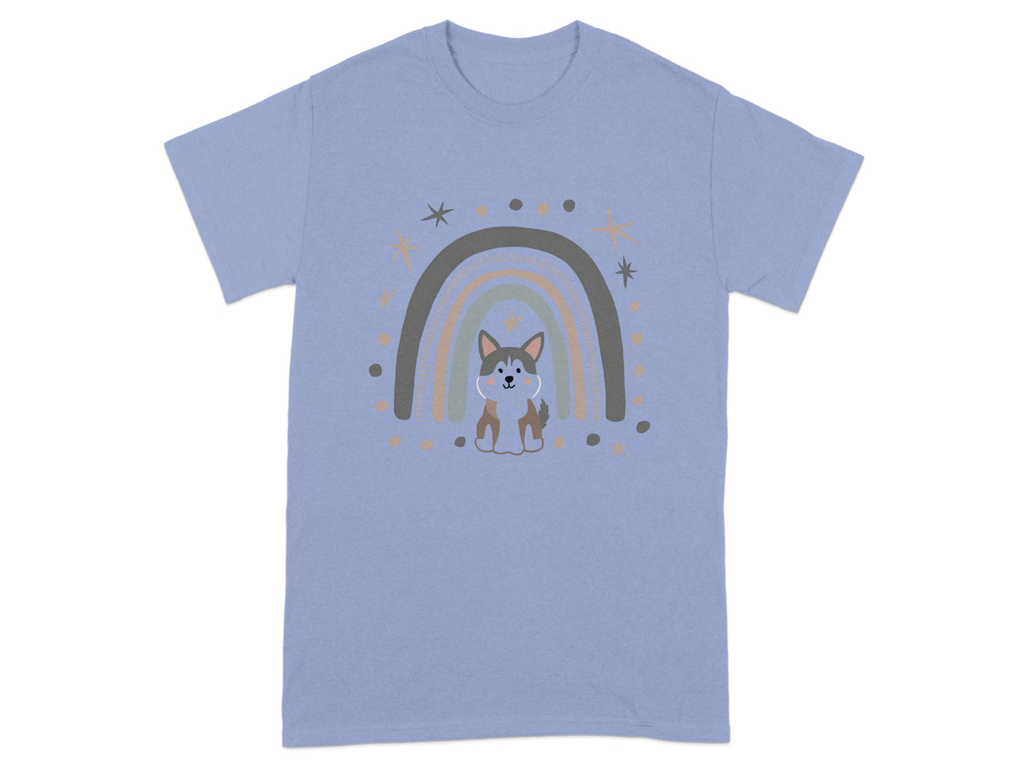 Adorable Rainbow Fox Print Graphic T-Shirt product type