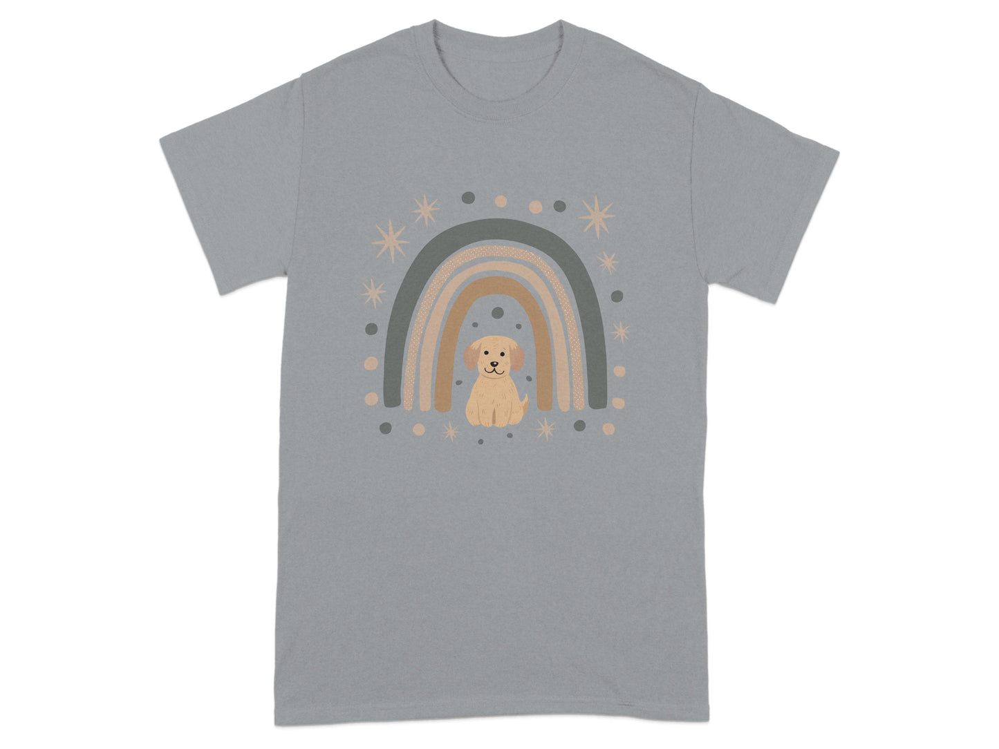 Cute Puppy Rainbow Design Graphic T-Shirt product type