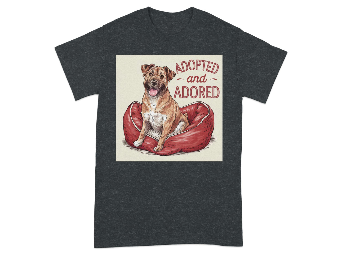 Adopted and Adored Cute Dog Graphic T-Shirt product