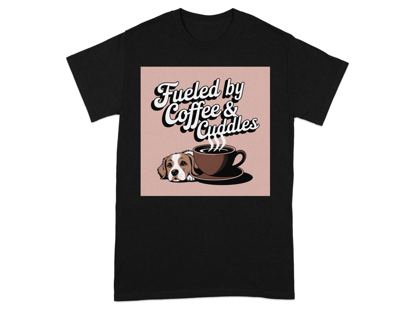 Fueled by Coffee & Cuddles Graphic T-Shirt product