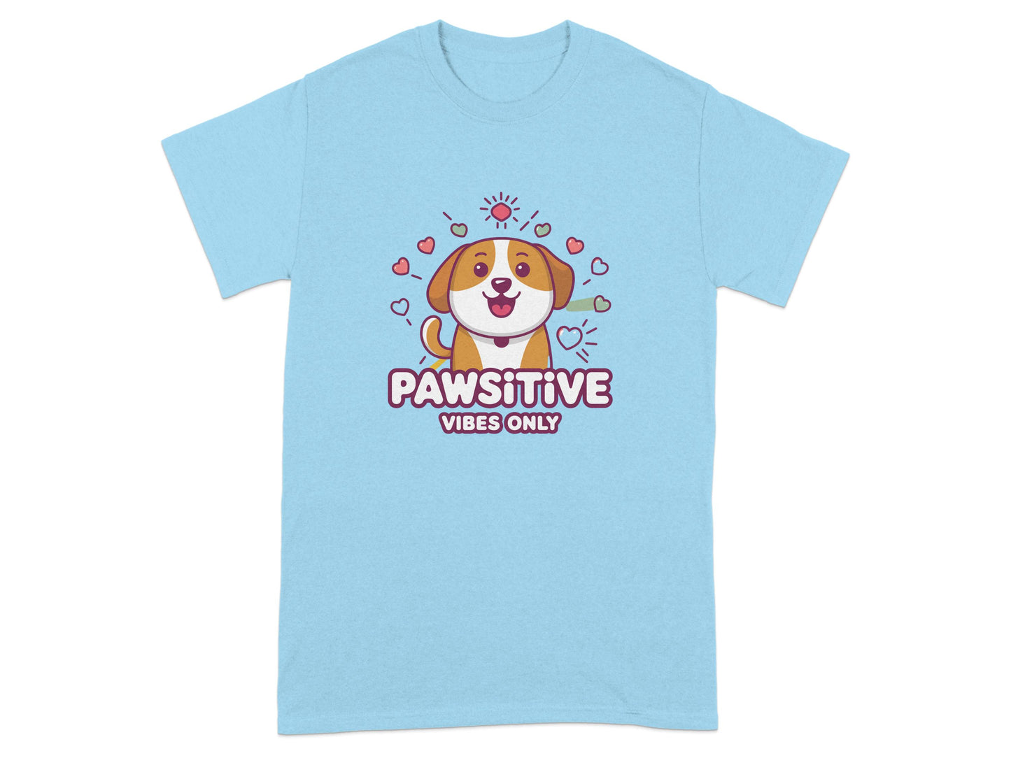 Pawsitive Vibes Only Graphic Tee Shirt product type