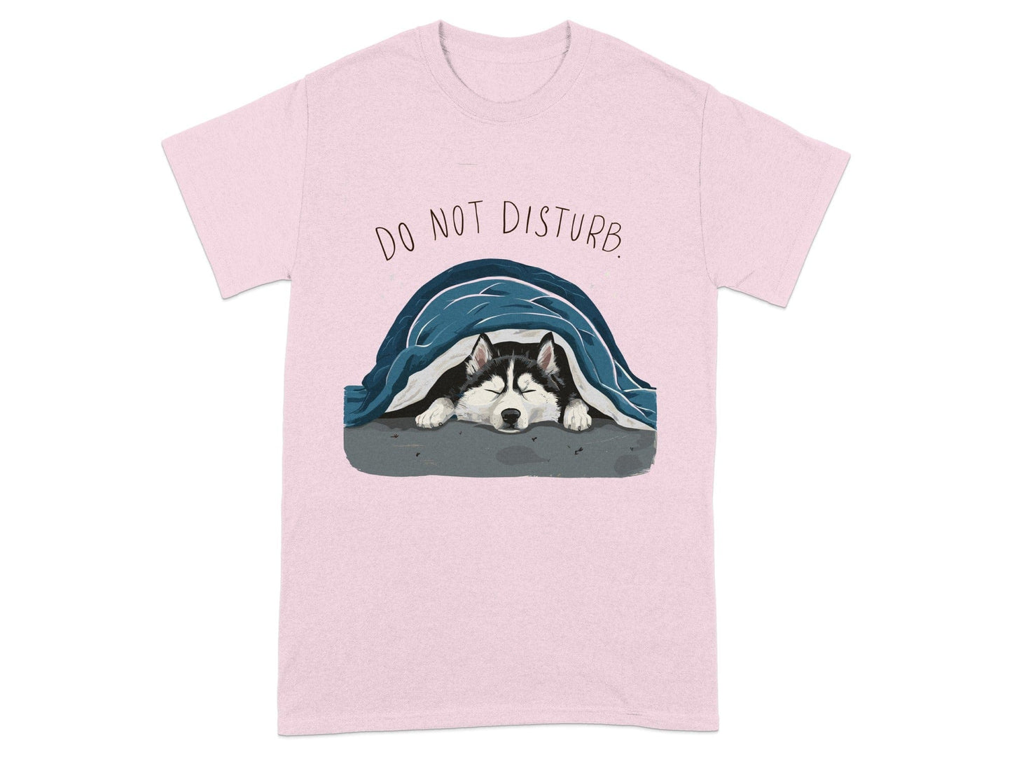 Cute Sleeping Husky Print Do Not Disturb T-shirt product