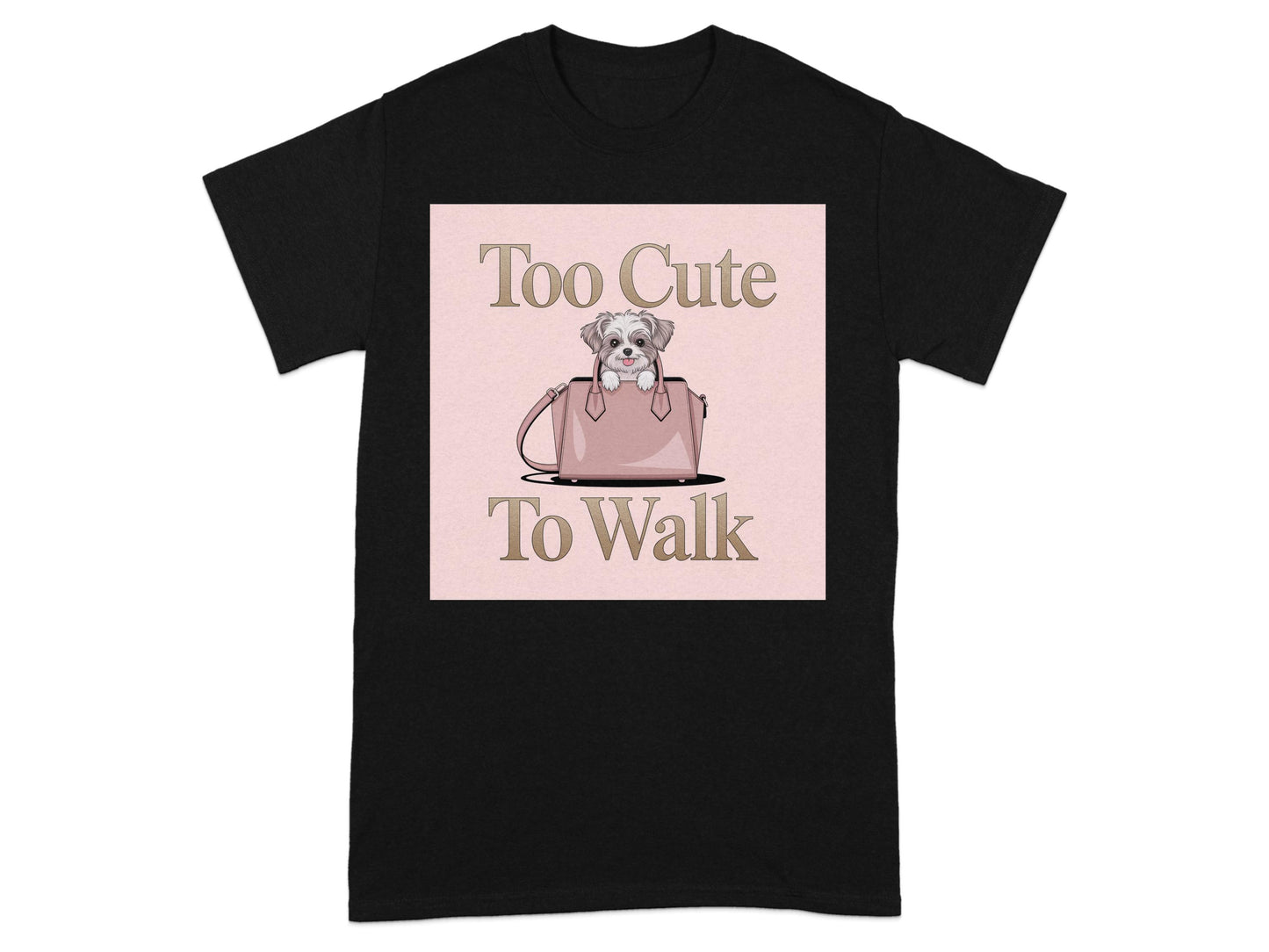 Too Cute To Walk Dog in Bag Graphic T-Shirt product type