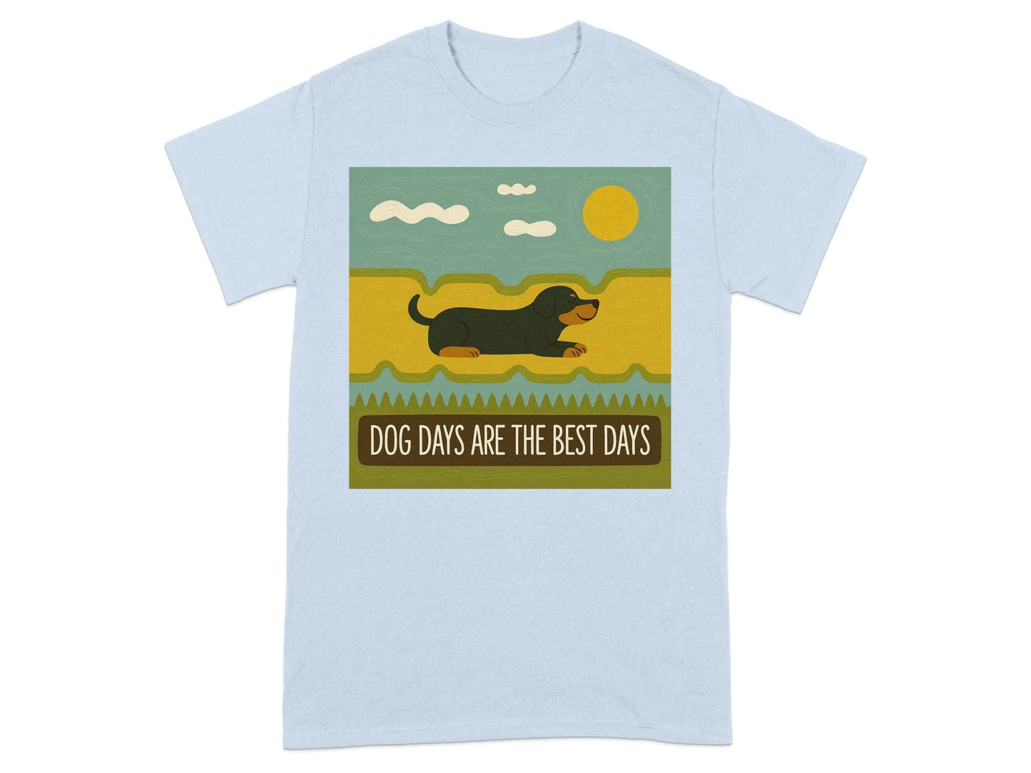 Dog Days Are The Best Days Gordon Setter T-Shirt Light Blue T-shirt