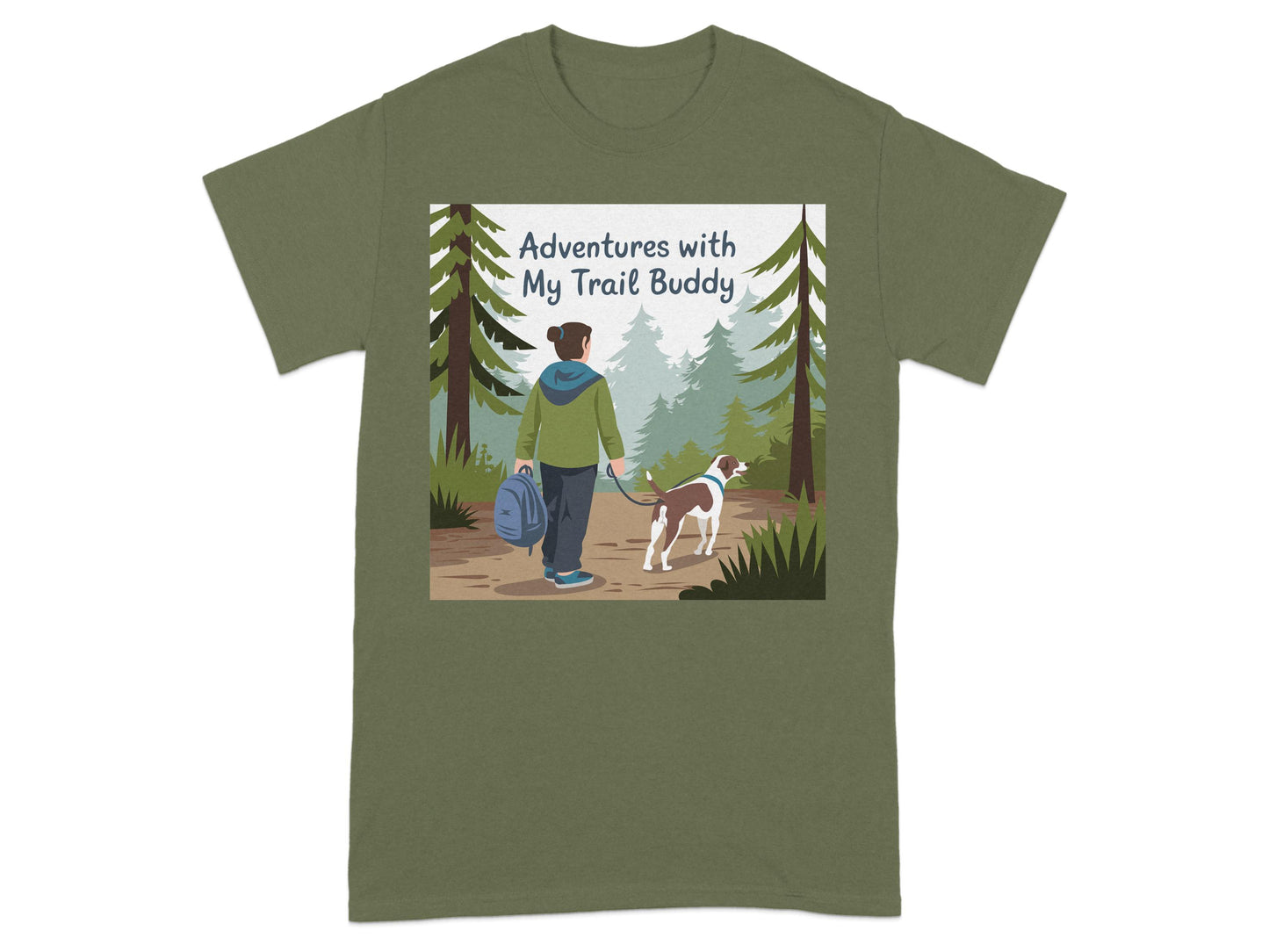 Adventures with My Trail Buddy Hiking T-shirt product