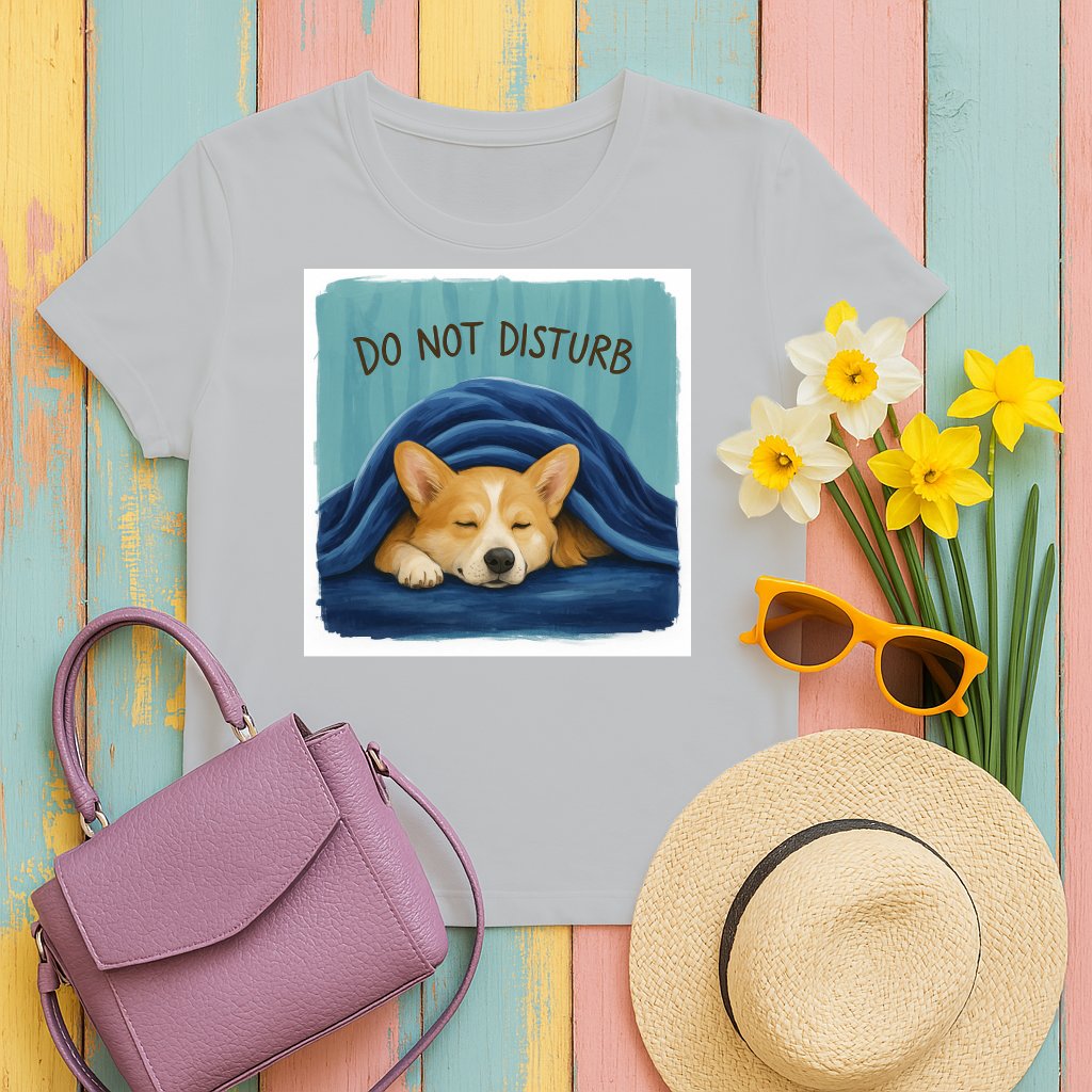 Do Not Disturb Sleeping Dog Graphic Printed Shirt product