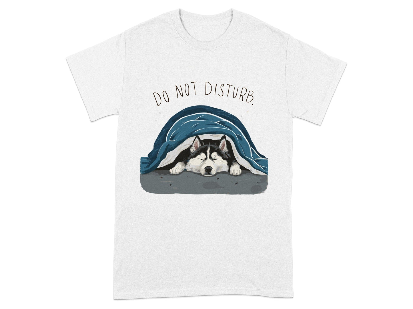 Do Not Disturb Sleeping Husky Graphic T-Shirt product